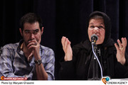 شهاب حسینی و پوران درخشنده در نشست خبری فیلم سینمایی« هیس دخترها فریاد نمی زنند» 