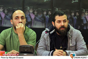 هومن سیدی و علی سرابی در نشست خبری تئاتر«روایت ناتمام یک فصل معلق»