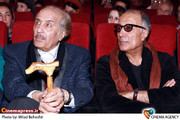 عباس کیارستمی در مراسم بزرگداشت «محمد علی سپانلو» در خانه هنرمندان