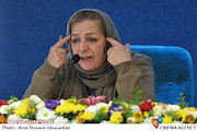 مرضیه برومند در نشست خبری شانزدهمین جشنواره نمایش عروسکی تهران-مبارک