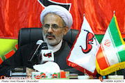 حجت الاسلام‌ والمسلمین حمید احمدی در مراسم رونمایی از محصولات فرهنگی ستاد اربعین