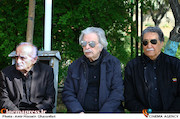منوچهر اسماعیلی و ایرج رضایی در مراسم تشییع پیکر مرحوم بهرام زند
