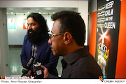کوروش زارعی در مراسم افتتاح نمایشگاه کارتون و کاریکاتور «آسوده باش، من ملکه‌ام»