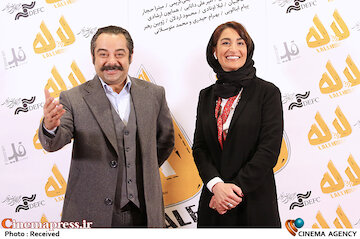 سارا امیری و سام قریبیان در مراسم اکران خصوصی فیلم سینمایی «لاله»