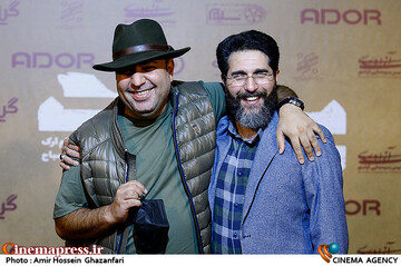 محمدرضا مصباح و علی اوجی در مراسم اکران خصوصی فیلم سینمایی «پوست»