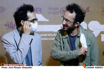 بهمن و بهرام ارک در مراسم اکران خصوصی فیلم سینمایی «پوست»