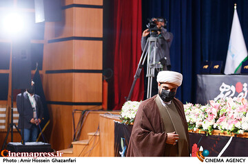 شیخ احمد اسدی در مراسم اختتامیه دومین رویداد فیلم‌کوتاه‌ «تصویر دهم»