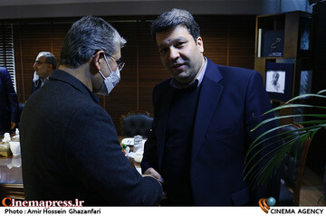 محمد خزاعی و محمد حمیدی مقدم در مراسم اختتامیه پانزدهمین جشنواره بین المللی «سینماحقیقت»