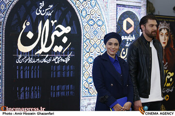 امیرحسین فتحی و غزل شاکری در اکران خصوصی سریال «جیران»