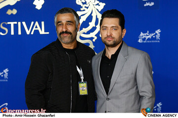 بهرام رادان و پژمان جمشیدی در دومین روز چهلمین جشنواره فیلم فجر