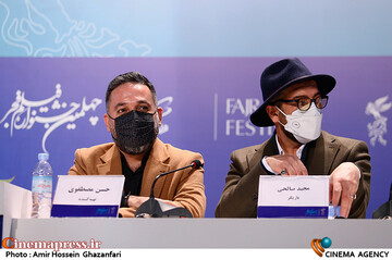 مجید صالحی و حسن مصطفوی در نشست خبری فیلم سینمایی«برف آخر»