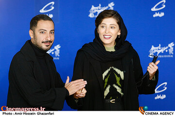 فرشته حسینی و نوید محمدزاده در پنجمین روز چهلمین جشنواره فیلم فجر