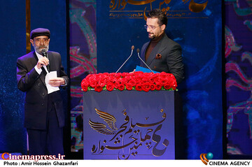 محمدرضا اصانلو در مراسم اختتامیه چهلمین جشنواره فیلم فجر
