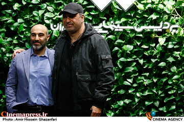 حمید فرخ نژاد و محسن تنابنده در مراسم اکران خصوصی فیلم سینمایی«عنکبوت»
