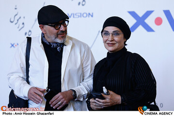 رویا نونهالی و رامین حیدری فاروقی در مراسم رونمایی از آلبوم «گاه فراموشی»