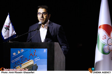 رضا میرمحرابی در مراسم افتتاحیه سیزدهمین جشنواره بین‌المللی فیلم‌های ورزشی ایران