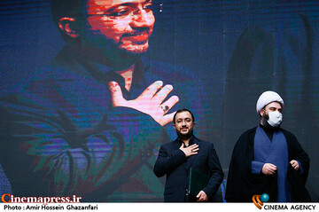 حجت الاسلام والمسلمین محمد قمی و حامد علامتی در معارفه رئیس جدید کانون پرورش فکری کودکان و نوجوانان