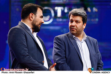 محمد خزاعی و مهدی آذرپندار در اختتامیه سی و نهمین جشنواره بینالمللی فیلم کوتاه تهران