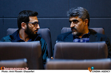 یزدان عشیری و هادی فیروزمندی در مراسم افتتاح پردیس سینمایی مهر شاهد