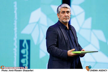 محمد حمیدی مقدم در مراسم اختتامیه شانزدهمین جشنواره بین‌المللی سینماحقیقت