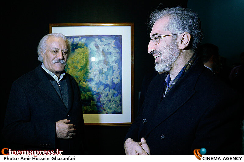 محمود سالاری و جهانبخش سلطانی در افتتاحیه پانزدهمین جشنواره هنرهای تجسمی فجر