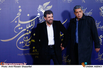 احمد کاوری و ابراهیم اصغری در اولین روز چهل و یکمین جشنواره بین‌المللی فیلم فجر