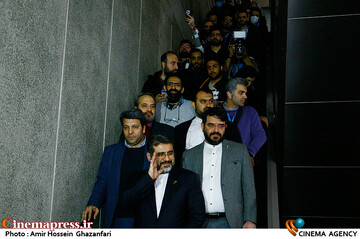 حضور محمدمهدی اسماعیلی وزیر فرهنگ و ارشاد اسلامی، محمد خزاعی و مجتبی امینی در چهل و یکمین جشنواره فیلم فجر