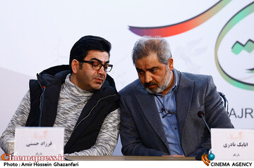 اتابک نادری و فرزاد حسنی در نشست خبری فیلم سینمایی هایپاور