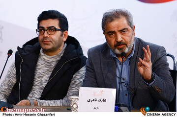 اتابک نادری و فرزاد حسنی در نشست خبری فیلم سینمایی هایپاور