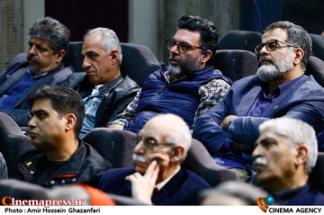 محسن امیریوسفی و مصطفی کیایی در مراسم تودیع ومعارفه مدیر عامل خانه سینما