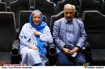 محمدمهدی عسگرپور و مرضیه برومند در نشست خبری مدیر عامل و رئیس هیات مدیره خانه سینما