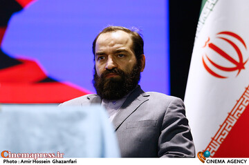 حامد فخری زاده فرزند شهید محسن فخری زاده در نشست خبری ششمین جشنواره بینالمللی افشای حقوق بشر آمریکایی