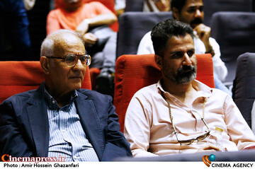 عادل تبریزی و احمد الستی در مراسم اکران فیلم سینمایی مهاجران