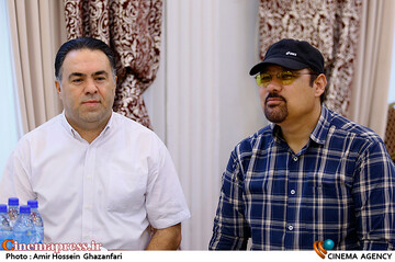 رامین عاشوری و منصور غضنفری در نوزدهمین جشن مدیران تولید سینمای ایران