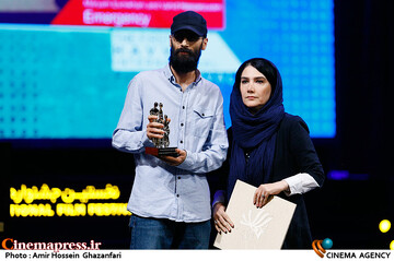 مریم اسمی‌خانی و وحید حسن‌زاده در مراسم اختتامیه نخستین جشنواره بین‌المللی فیلم حوا