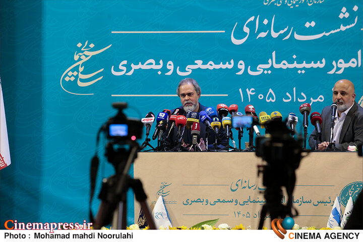 عکس/ نخستین نشست خبری «رئیس سازمان سینمایی»