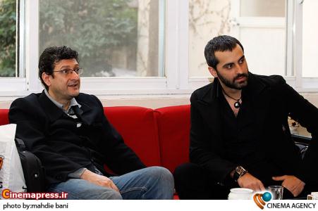 علی رام نورایی و عباس شوقی مسئول جلوه های ویژه دراستودیو بهمن در روزهای نزدیک جشنواره فیلم فجر